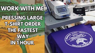 Fast T Shirt Pressing for a Large Order! | Eastiest Way Press & Peel 15Cent Transfers!