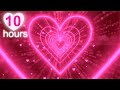 Are you falling in love?😘Neon Lights Love Heart Tunnel Background💕Pink Heart Background Loop 10 hour