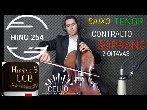 HINO 254 CCB Hinário 5 - Cello Solo Baixo, Tenor, Contralto e Soprano