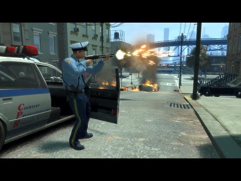 GTA 4 NPC Wars 41 (Russian & Albanian Mob vs LCPD)