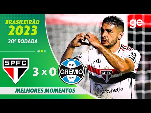 Gols e lances de São Paulo x Grêmio