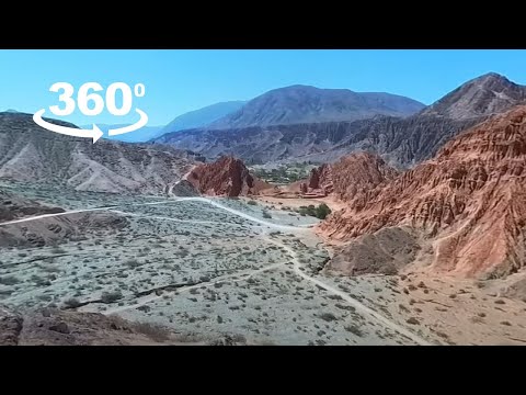 Vídeo 360 Purmamarca Paseo de Los Colorados Trail em Jujuy, Argentina.