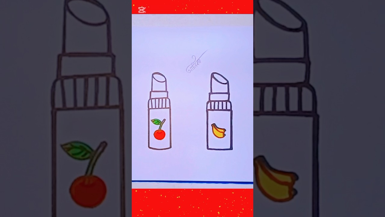 Lipstick Drawing for kids #lipstick #shortfeed #shortvideo #shorts