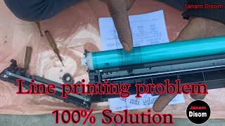 Line printing on page problem 100% Solution HP LaserJet printer 88A Cartridge