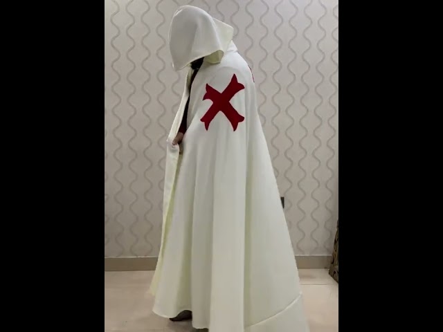 Vídeo relacionado con Disfraz medieval de cruzado, caballeros templarios, túnica de Halloween, renacentista Midevil