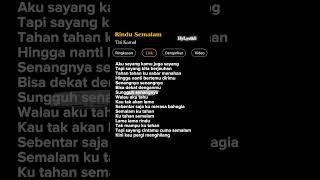 Download lagu Lirik Lagu Rindu Semalam-Titi Kamal 🎶#lyrics #rindusemalam #shorts mp3