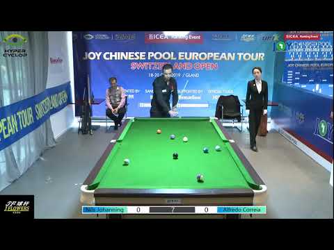 Nils Johanning VS Alfredo Correia - 2019 Joy Chinese Pool Euro Tour Switzerland Open