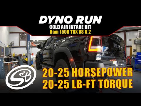 2021-2024 Ram 1500 TRX V8 6.2 Dyno Run - Stock vs S&B Cold Air Intake 20-25 HP & 20-25 lb-ft Torque