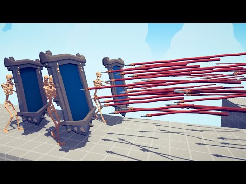 NEW SKELETON WITH REFLECTIVE SHIELD vs EVERY RANGE UNIT -  Totally Accurate Battle Simulator TABS