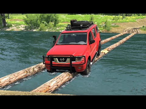 Cars vs Log Bridge #5 – BeamNG.Drive