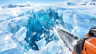 ガチで狂気を感じた"チェーンソーで氷に穴を掘るだけのゲーム"がヤバすぎる。実況プレイ