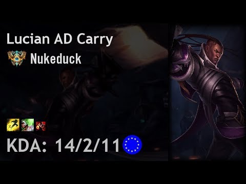 Lucian AD Carry vs Kog'Maw - Nukeduck - EUW Challenger Patch 7.18