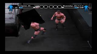 WWE Smackdown vs Raw - PS2 Gameplay - Triple H vs Randy Orton - Last Man Standing Match
