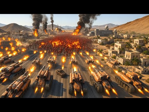 Massive Battle on Army Camp – T45, Abyss Claw & Dreadnought vs Pyramid Head & Khorne Horde | UEBS 2