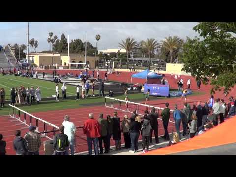VarG 100m Hurdles at Sunset Finals 5-7-15 - Los Alamitos Girls