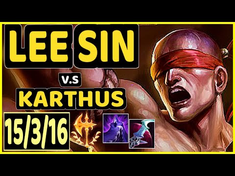 ONER (LEE SIN) vs KARTHUS - 15/3/16 KDA JUNGLE CHALLENGER GAMEPLAY - KR