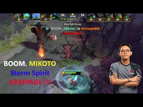 Mikoto Storm Spirit RAMPAGE ! ! !   Storm Spirit Gameplay #2