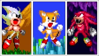 Super Sonic Super Tails Super Knuckles in Sonic 2