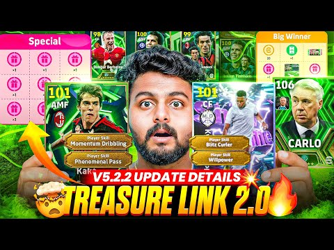 WTH😍 5 FREE EPIC CARD🎁 TREASURE LINK 2.0 PACK🔥 107 MBAPPE BLITZ CURL + WILL POWER🥶 | 107 SHEVCHENKO🤯