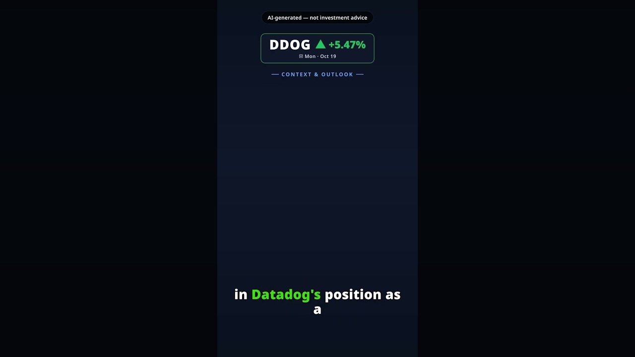 Why Is Datadog Stock Leaping Today? DDOG +5.47% (Oct 19)