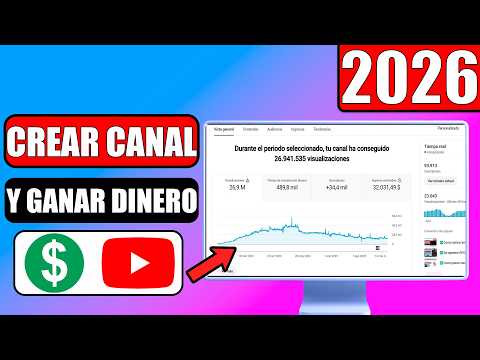 🟢Como Crear un Canal de Youtube para Monetizar 2026