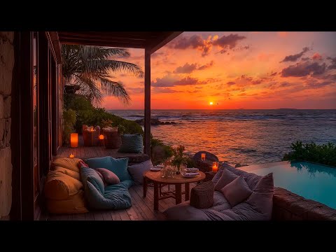 Gentle And Peaceful Jazz Music In A Sunset Beach Setting – Healing And Relaxing Jazz Melodies