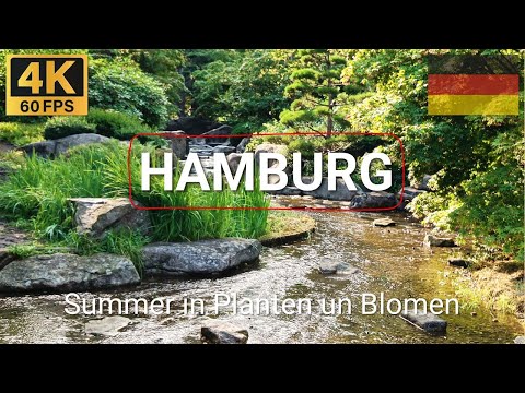 HAMBURG, Germany 🇩🇪 | 2023 | 4K·60p | Summer Walk in Planten un Blomen / Wallanlagen