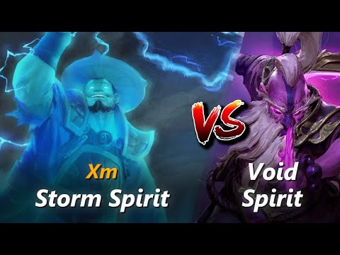Xm mid Storm Spirit vs Void Spirit | First 10 minutes