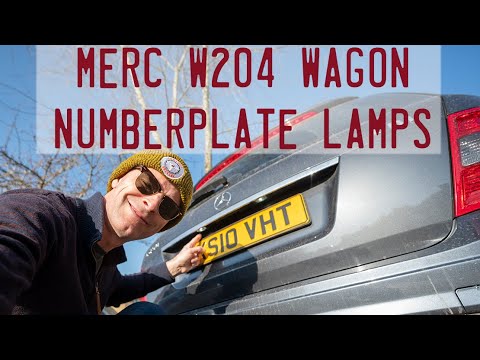 How to change Mercedes S204 C Class Estate numberplate bulb