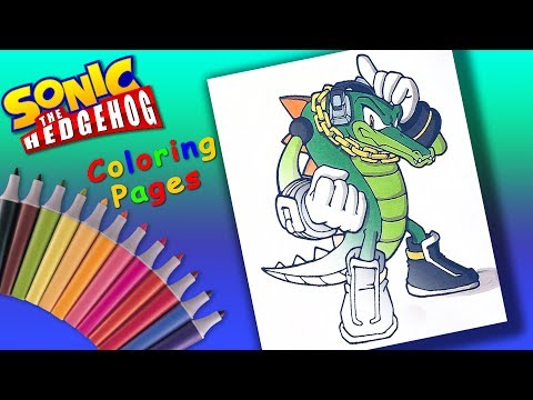Vector the Crocodile #Sonic Hedgehog #Coloring #ForKids  Favorite game characters Coloring Pages Video
