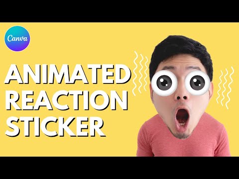 Create GIF Style Animated Reaction Stickers in Canva Fast & Easy!