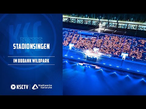 Erstes Stadionsingen im BBBank Wildpark