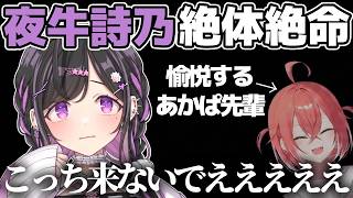 絶体絶命の夜牛詩乃と笑い苦しむ獅子堂あかり【にじさんじ切り抜き/夜牛詩乃/獅子堂あかり/#あらなみマイクラ】