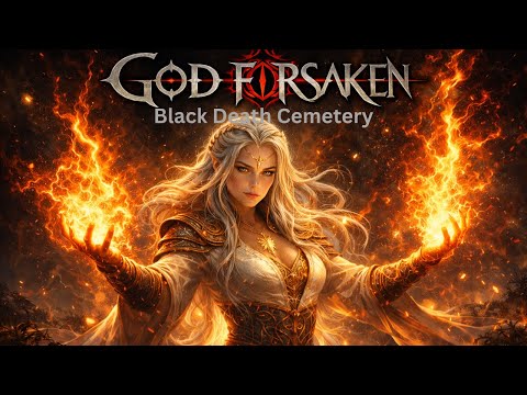 God Forsaken Gameplay 🔥 Pure Fire mage Build - the Black Death Cemetery Playthrough💀 (no commentary)