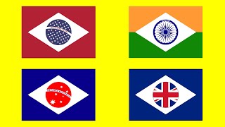 COUNTRY FLAGS in the Style of Brazil - Alternate Flags of the World