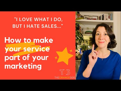 If you are a service provider, love what you do but hate sales and marketing, here is how to make your service part of your marketing.