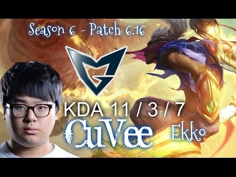 SSG CuVee EKKO vs RUMBLE Top - Patch 6.16 KR Ranked | League of Legends