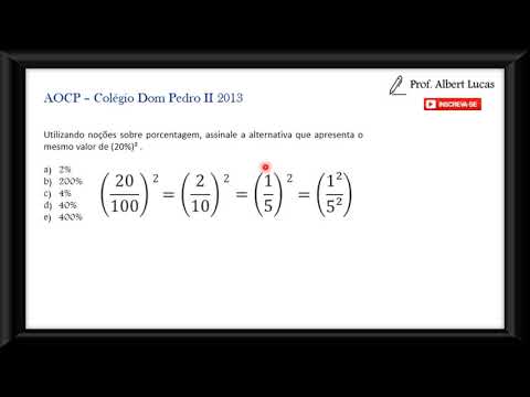 AOCP 2013 - Fração, potência e porcentagem