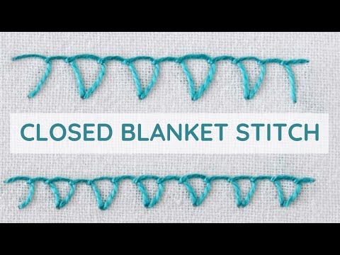 How to embroider Closed blanket stitch