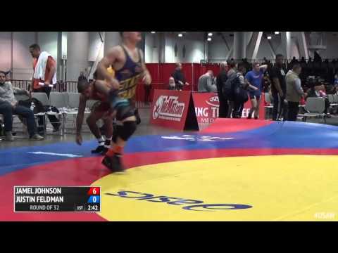66 Round of 32 - Jamel Johnson, Army WCAP vs Justin Feldman, SWWWC
