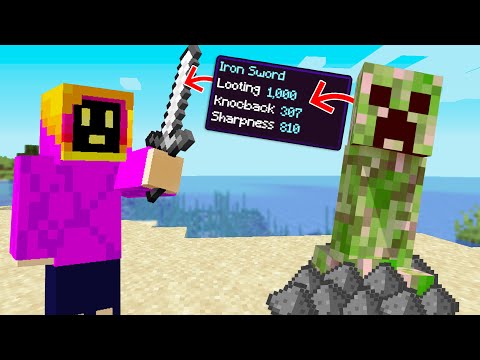 Minecraft, But Mobs Give OP Enchantments!