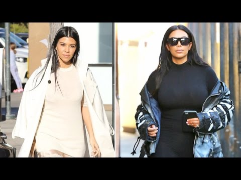 X17 EXCLUSIVE - Kim Kardashian Meets Kourtney For Lunch Amid Kanye Crisis