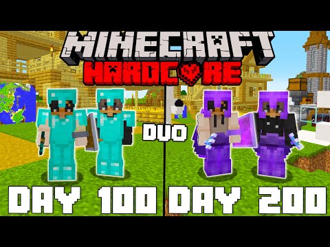 We Survived 200 Days In Hardcore Minecraft - Duo Minecraft Hardcore 100 Days
