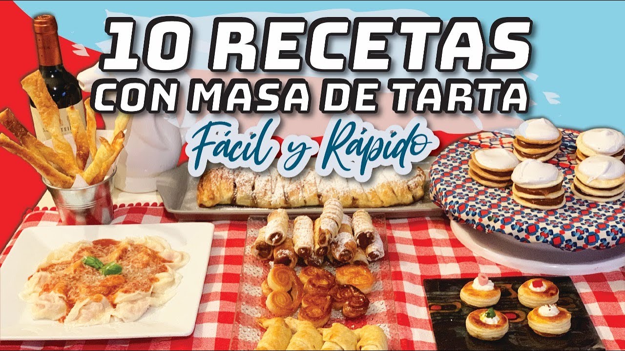 10 RECETAS CON MASA DE TARTA Y MASA DE EMPANADAS | SUPER FACIL Y RAPIDO  | Soyalugram