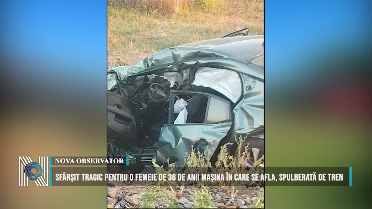 Sfârșit tragic pentru o femeie de 36 de ani! Mașina în care se afla, spulberată de tren