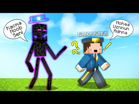 POLİS BALON KAFAYI POSTACI ENDERMAN İLE TROLLEDİM ! - Minecraft