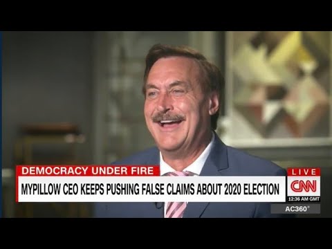 Mike Lindell mocks CNN reporter and offers a hug during interview