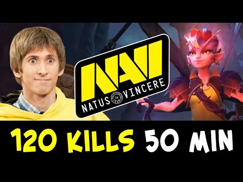 120 kills in 50 min — Dendi vs mid Dark Willow, NaVi vs MoF