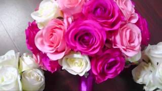 preview picture of video 'Spring Roses, hot pink, oink and white'