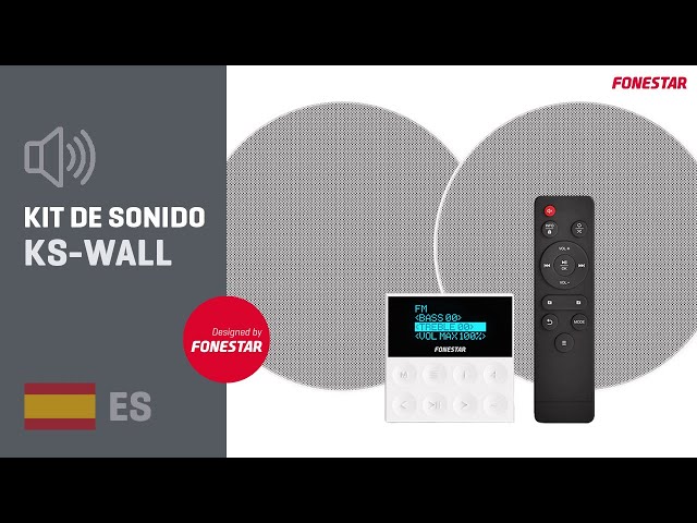 Vídeo relacionado con Fonestar KS-06 Amplificador de Pared y Pareja de Altavoces de Techo, Receptor Bluetooth